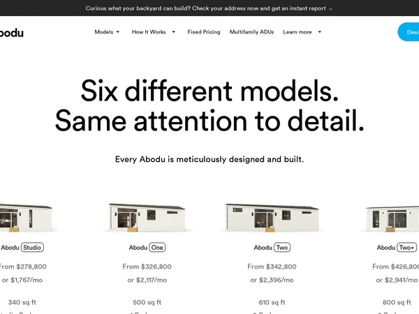 Abodu Configurator screenshot