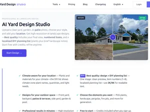 AI Yard Design Studio screenshot