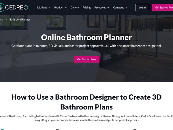 Cedreo Bathroom Planner screenshot