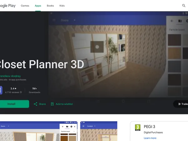 Closet Planner 3D screenshot