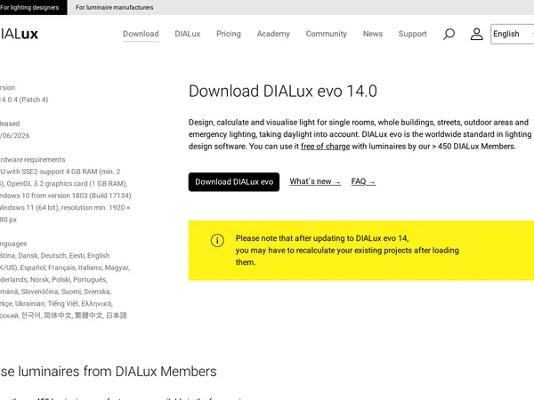 DIALux evo screenshot