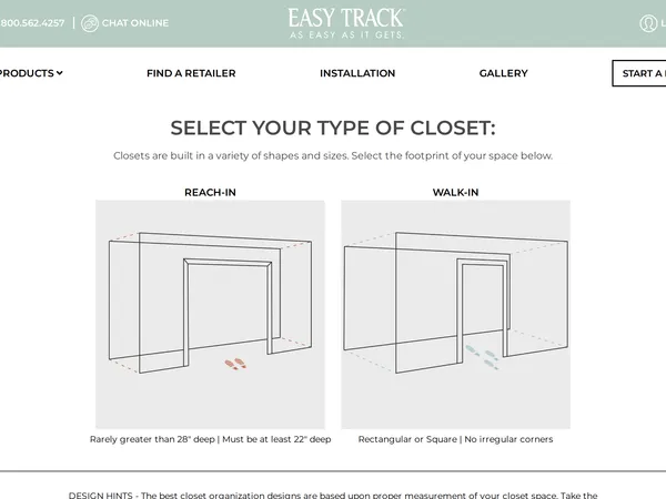 Easy Track Online Design Tool screenshot