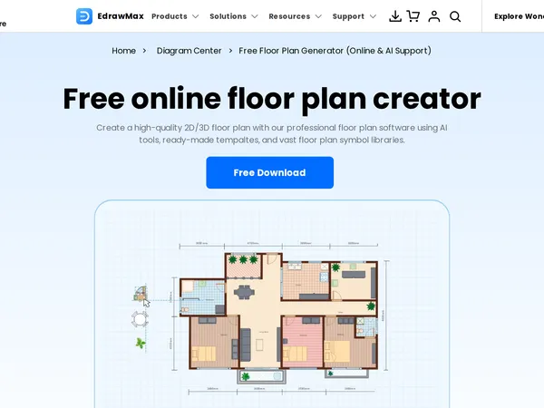 EdrawMax Floor Plan screenshot