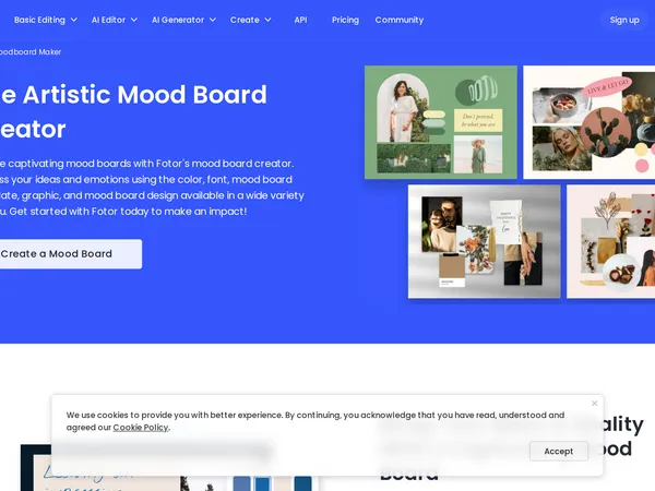 Fotor Mood Board Maker screenshot