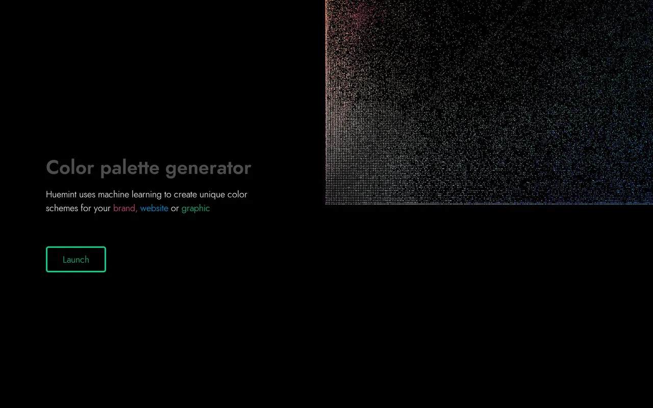 Huemint home page screenshot