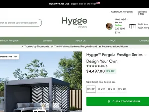 Hygge Pergola Configurator screenshot