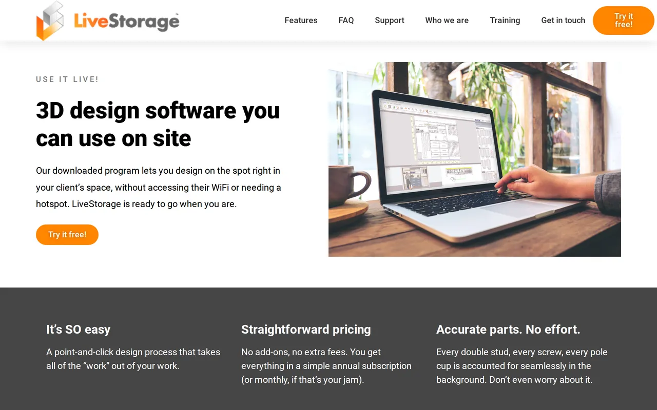 LiveStorage home page screenshot