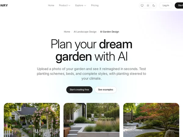 Masonry AI Garden Design screenshot