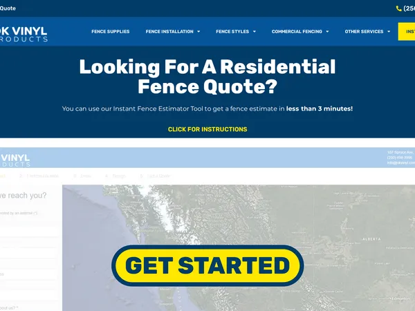 OK Vinyl Instant Fence Estimator screenshot