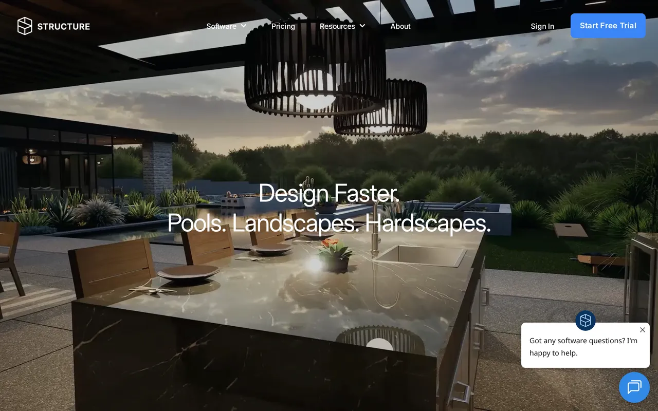 Pool Studio (Structure Studios) home page screenshot