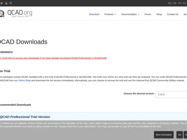 QCAD screenshot