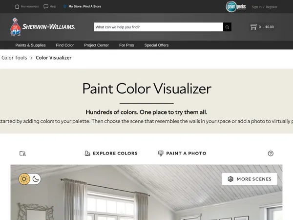 Sherwin-Williams Color Visualizer screenshot
