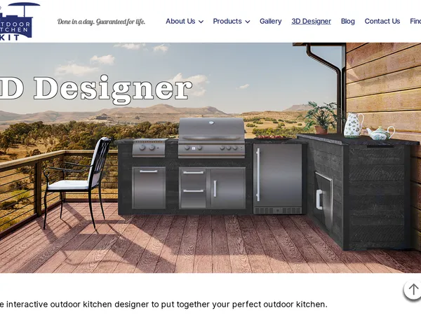 The Outdoor Kitchen Kit 3D Designer screenshot