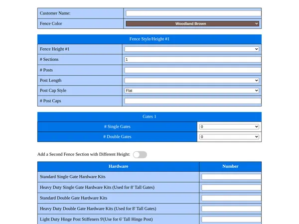 Trex Fencing Materials Calculator screenshot