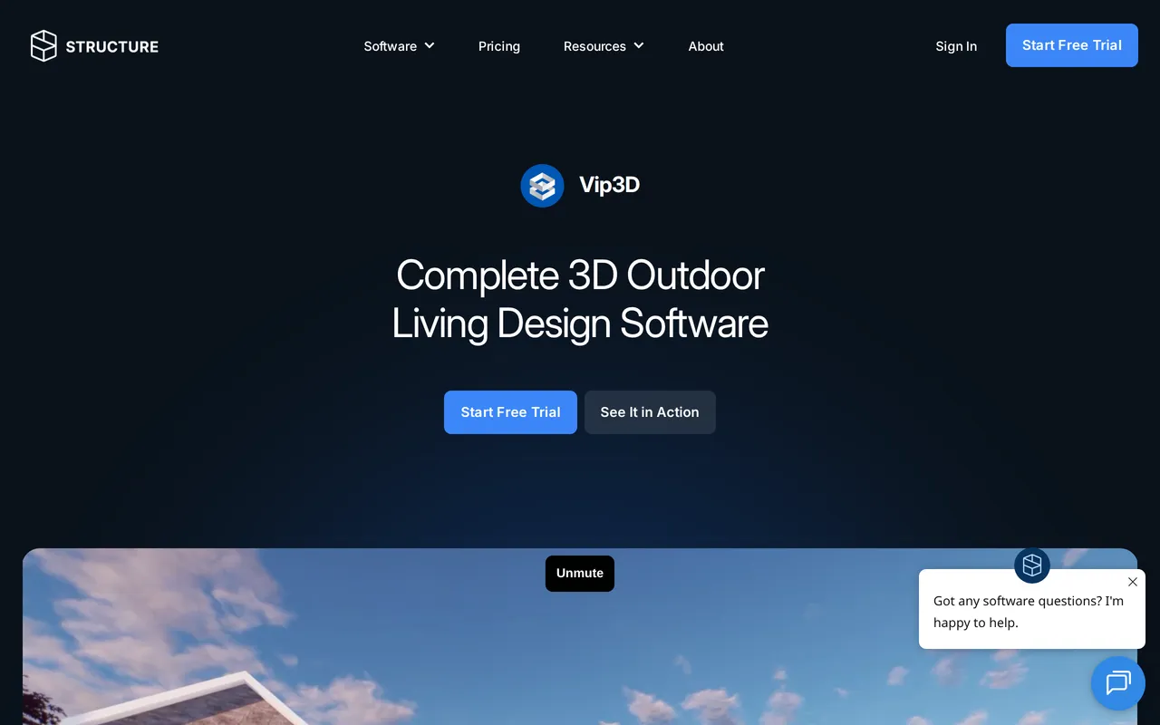 Vip3D home page screenshot