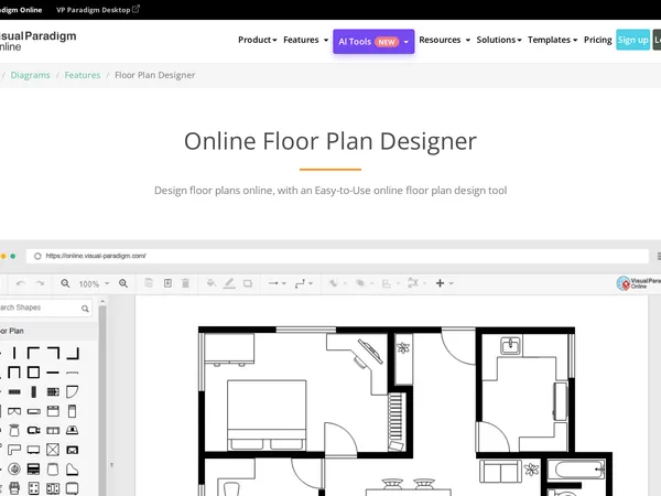 Visual Paradigm Online Floor Plan screenshot
