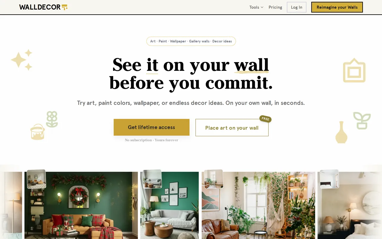 walldecor.io home page screenshot